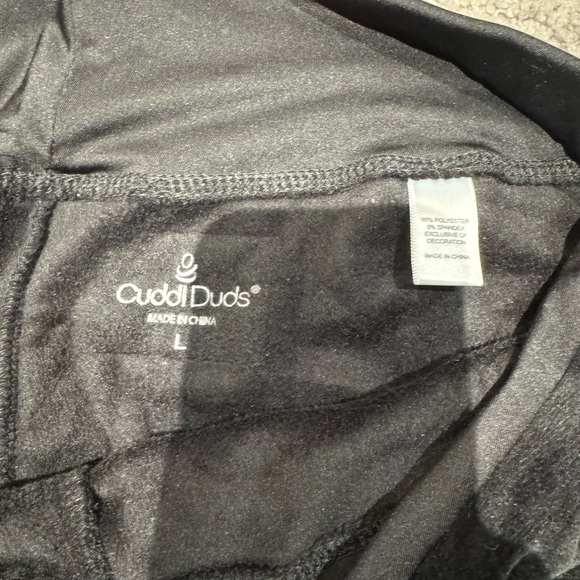 Cuddl Duds Soft Black Velvet Pants - Picture 3 of 3